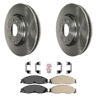AmeriBRAKES® - AmeriPRO™ Plain Front Brake Kit with Semi-Metallic Pads