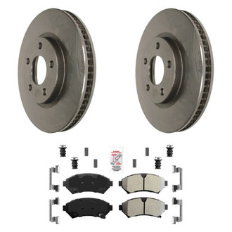 AmeriBRAKES® - AmeriPLATINUM™ Front Brake Kit with Semi-Metallic Pads