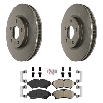 AmeriBRAKES® - AmeriPLATINUM™ Front Brake Kit with Semi-Metallic Pads