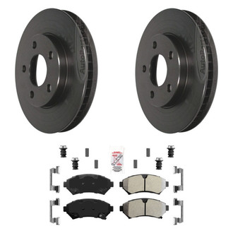 AmeriBRAKES® - AmeriPLATINUM™ Front Brake Kit with Semi-Metallic Pads