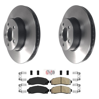 AmeriBRAKES® - AmeriPLATINUM™ Front Brake Kit with Semi-Metallic Pads