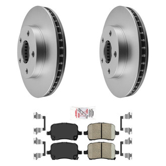 AmeriBRAKES® - AmeriPRO™ Plain Front Brake Kit with Ceramic Pads