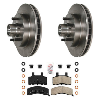 AmeriBRAKES® - AmeriPRO™ Plain Front Brake Kit with Semi-Metallic Pads