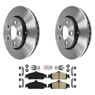 AmeriBRAKES® - AmeriPLATINUM™ Front Brake Kit with Semi-Metallic Pads