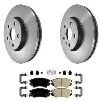 AmeriBRAKES® - AmeriPLATINUM™ Front Brake Kit with Semi-Metallic Pads