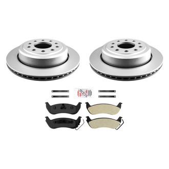 AmeriBRAKES® - AmeriPRO™ Plain Rear Brake Kit with Semi-Metallic Pads