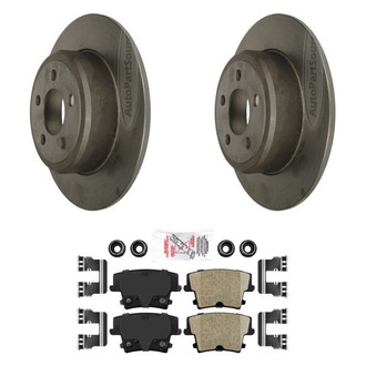 AmeriBRAKES® - AmeriPLATINUM™ Rear Brake Kit with Ceramic Pads