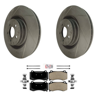 AmeriBRAKES® - AmeriPLATINUM™ Front Brake Kit with Semi-Metallic Pads
