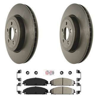 AmeriBRAKES® - AmeriPLATINUM™ Front Brake Kit with Semi-Metallic Pads