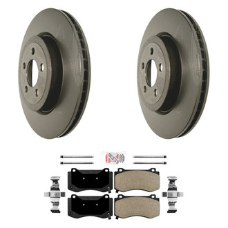 AmeriBRAKES® - AmeriPLATINUM™ Front Brake Kit with Semi-Metallic Pads