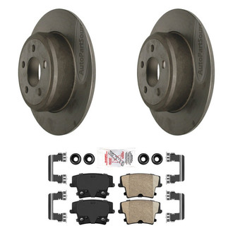 AmeriBRAKES® - AmeriPLATINUM™ Rear Brake Kit with Ceramic Pads