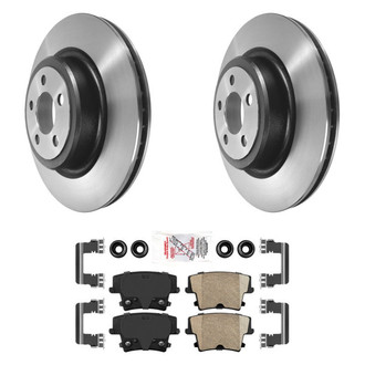 AmeriBRAKES® - AmeriPLATINUM™ Rear Brake Kit with Ceramic Pads