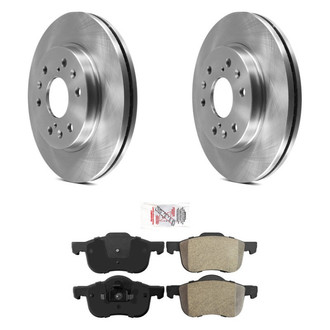 AmeriBRAKES® - AmeriPRO™ Plain Front Brake Kit with Semi-Metallic Pads