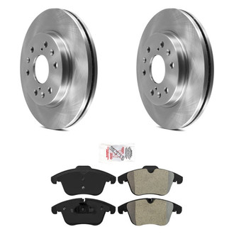 AmeriBRAKES® - AmeriPRO™ Plain Front Brake Kit with Semi-Metallic Pads