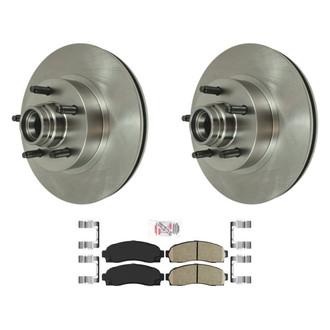 AmeriBRAKES® - AmeriPRO™ Plain Front Brake Kit with Ceramic Pads