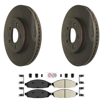 AmeriBRAKES® - AmeriPLATINUM™ Front Brake Kit with Semi-Metallic Pads