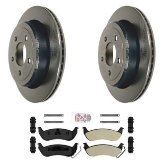 AmeriBRAKES® - AmeriPLATINUM™ Rear Brake Kit with Semi-Metallic Pads