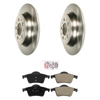 AmeriBRAKES® - AmeriPRO™ Plain Rear Brake Kit with Semi-Metallic Pads