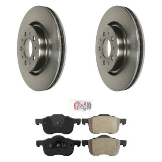 AmeriBRAKES® - AmeriPRO™ Plain Front Brake Kit with Semi-Metallic Pads