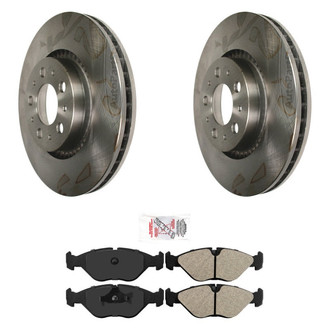 AmeriBRAKES® - AmeriPRO™ Plain Front Brake Kit with Semi-Metallic Pads