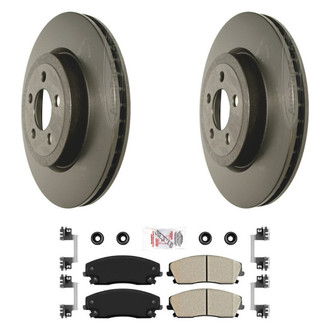 AmeriBRAKES® - AmeriPLATINUM™ Front Brake Kit with Ceramic Pads