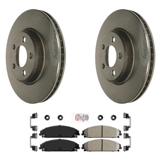 AmeriBRAKES® - AmeriPLATINUM™ Front Brake Kit with Semi-Metallic Pads