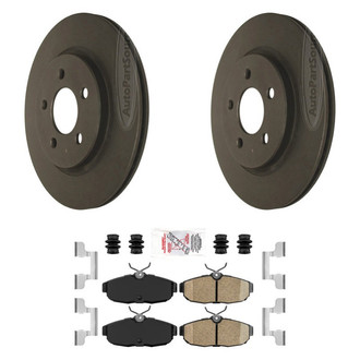 AmeriBRAKES® - AmeriPLATINUM™ Rear Brake Kit with Ceramic Pads