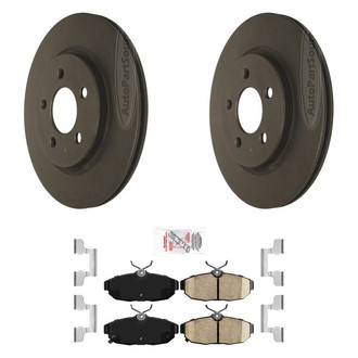 AmeriBRAKES® - AmeriPLATINUM™ Rear Brake Kit with Ceramic Pads