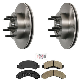 AmeriBRAKES® - AmeriPRO™ Plain Front Brake Kit with Semi-Metallic Pads
