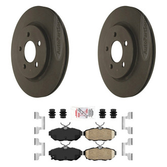 AmeriBRAKES® - AmeriPLATINUM™ Rear Brake Kit with Ceramic Pads