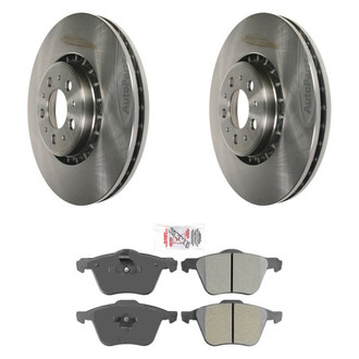 AmeriBRAKES® - AmeriPRO™ Plain Front Brake Kit with Semi-Metallic Pads