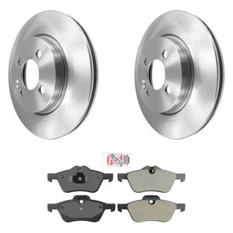 AmeriBRAKES® - AmeriPRO™ Plain Front Brake Kit with Semi-Metallic Pads