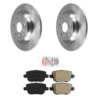 AmeriBRAKES® - AmeriPRO™ Plain Rear Brake Kit with Semi-Metallic Pads