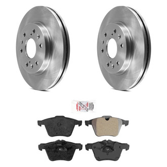 AmeriBRAKES® - AmeriPRO™ Plain Front Brake Kit with Semi-Metallic Pads
