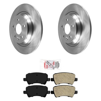 AmeriBRAKES® - AmeriPRO™ Plain Rear Brake Kit with Semi-Metallic Pads