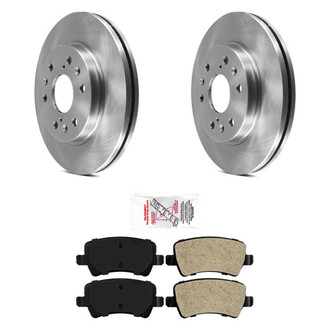 AmeriBRAKES® - AmeriPRO™ Plain Rear Brake Kit with Semi-Metallic Pads
