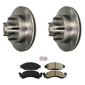 AmeriBRAKES® - AmeriPRO™ Plain Front Brake Kit with Semi-Metallic Pads