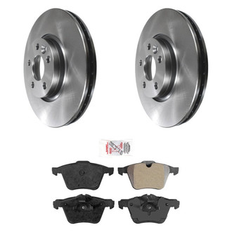 AmeriBRAKES® - AmeriPRO™ Plain Front Brake Kit with Semi-Metallic Pads