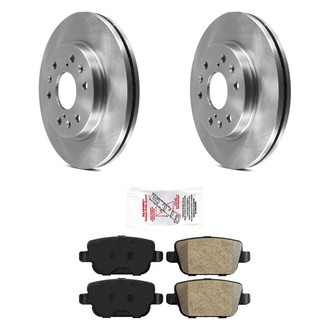 AmeriBRAKES® - AmeriPRO™ Plain Rear Brake Kit with Semi-Metallic Pads