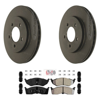 AmeriBRAKES® BNDL-10510-31040817 - AmeriPLATINUM™ Front Brake Kit with Semi-Metallic Pads