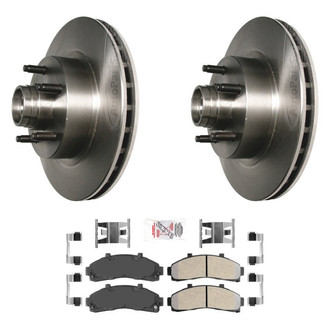 AmeriBRAKES® - AmeriPRO™ Plain Front Brake Kit with Semi-Metallic Pads