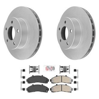 AmeriBRAKES® - AmeriPRO™ Plain Front Brake Kit with Semi-Metallic Pads