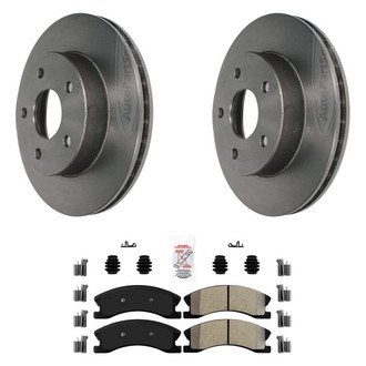 AmeriBRAKES® - AmeriPLATINUM™ Front Brake Kit with Semi-Metallic Pads
