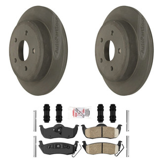 AmeriBRAKES® - AmeriPLATINUM™ Rear Brake Kit with Ceramic Pads