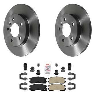 AmeriBRAKES® - AmeriPLATINUM™ Rear Brake Kit with Semi-Metallic Pads