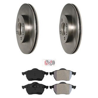AmeriBRAKES® - AmeriPRO™ Plain Front Brake Kit with Semi-Metallic Pads
