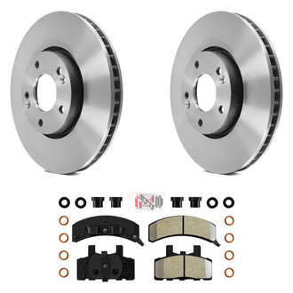 AmeriBRAKES® BNDL-10510-31040851 - AmeriPLATINUM™ Front Brake Kit with Semi-Metallic Pads