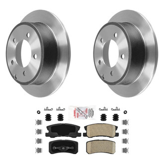 AmeriBRAKES® - AmeriPLATINUM™ Rear Brake Kit with Ceramic Pads