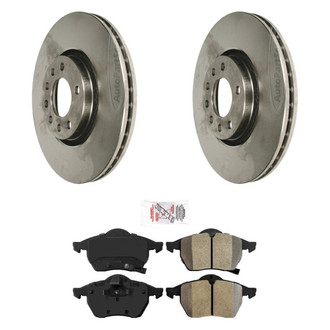 AmeriBRAKES® - AmeriPRO™ Plain Front Brake Kit with Semi-Metallic Pads