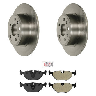 AmeriBRAKES® - AmeriPRO™ Plain Rear Brake Kit with Semi-Metallic Pads